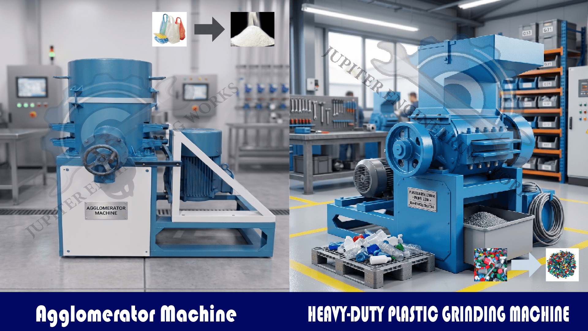 Mobile view of plastic recycling machine